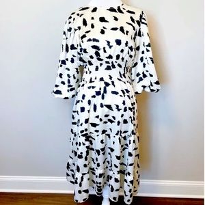 Orange Creek LA cream/black midi dress